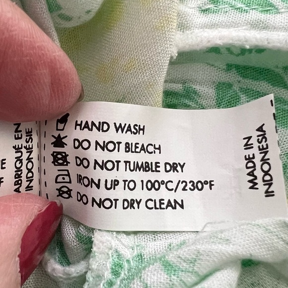 Poupette St Barth Della Floral Mini Dress Green Yellow Size S - Picture 13 of 14